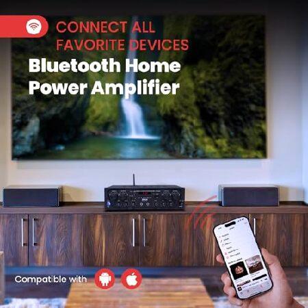 Pyle Upgraded 2018ワイヤレスカラオケ - Bluetoothステレオレシーバ、USB、ヘッドフォン、2つのマイク入力、エコー、PAのためのTalkover、ホームスピーカーシス｜emiemi｜02