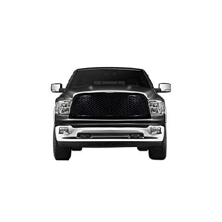 正規品新品 Armordillo USA 7147775 Mesh Front Hood Grille - Gloss Black Fits 2009-2012 Dodge Ram 1500