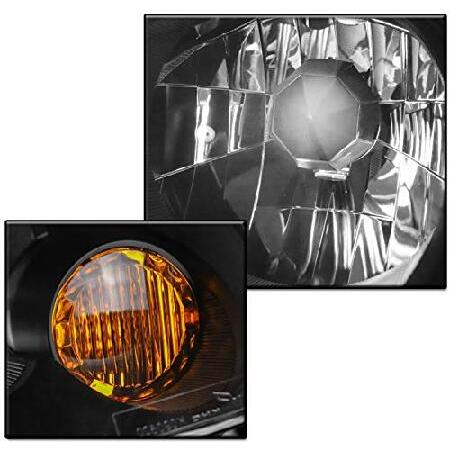 ZMAUTOPARTS 交換用ブラックヘッドライト ヘッドライト 2005-2006