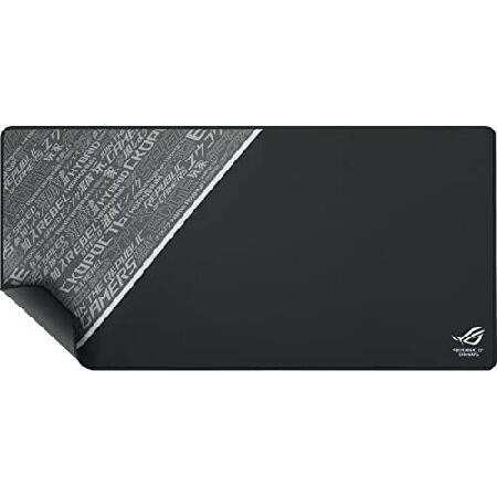 ASUS ROG Sheath Black Mouse Pad | Extra-Large Gaming Surface Mouse Pad | Pixel Precise Tracking | Anti-Fray Stitched Edges and Non-Slip Rubber Base (3｜emiemi｜03