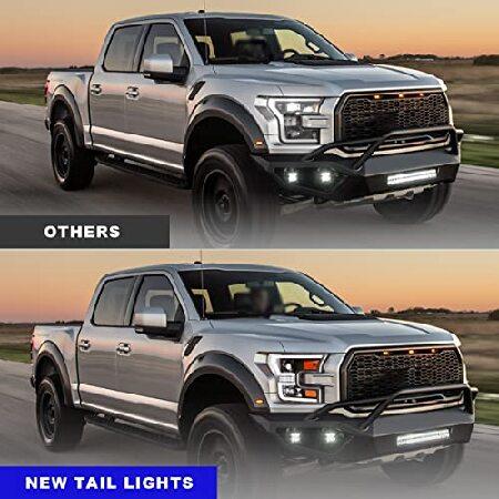 ROXX ヘッドライトアセンブリ 2015 2016 2017 フォード F-150 ハイロービーム プロジェクターヘッドライト LED DRL LEDアンバーウィンカーライト アンバーリフレ｜emiemi｜05