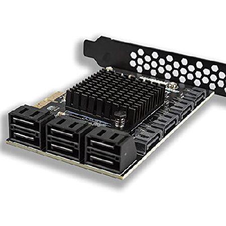少量生産 SATA PCI-E アダプター 10ポート PCI Express X4 → SATA 3.0 6Gbps インターフェースレート拡張カードコントローラー HDD ASM1166用