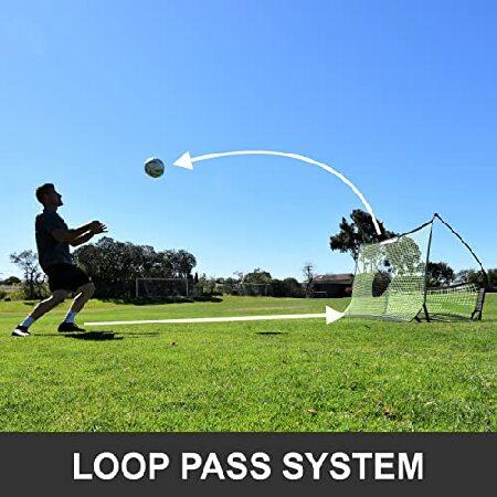 QUICKPLAY サッカーテクカーズ トレーナー | 究極の2ネットポータブルサッカーリバウンダー 