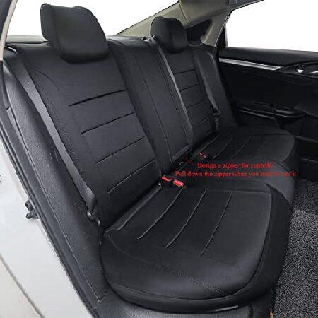 自動撮影カメラ EKR Custom Neoprene Car Seat Covers for Select Honda Civic Sedan，LX 2016 2017 2018 2019 2020 2021- Neoprene (Black)