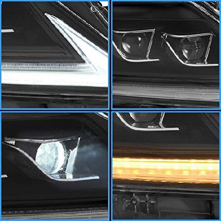 VLAND Led Headlights Compatible with Lexus RX270/ RX300 2013-2015, RX350 2014-2015 Third Generation (AL10) w/Clear Reflector w/Sequential w/Blue Breat｜emiemi｜06