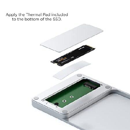 Satechi 24インチ iMac用 USB-C スリムドック (M.2 NVMe/SATA SSD用スロット付き) (シルバー) USBC-A/-Cデータ, USB2.0, SDカードスロット｜emiemi｜03