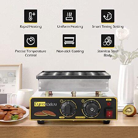 Dyna-Living Mini Pancake Maker 25pcs Dutch Pancake Baker Maker Commercial Electric Dorayaki Maker Non-stick Waffle Pancake Maker for Home Kitchen 950W｜emiemi｜02