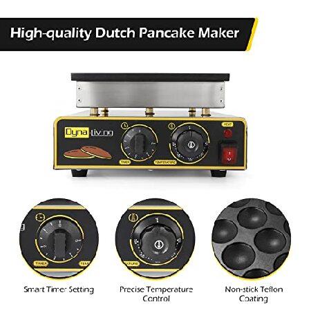 Dyna-Living Mini Pancake Maker 25pcs Dutch Pancake Baker Maker Commercial Electric Dorayaki Maker Non-stick Waffle Pancake Maker for Home Kitchen 950W｜emiemi｜03