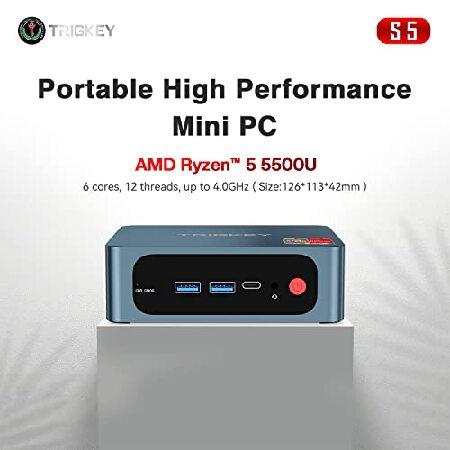 TRIGKEY Mini PC Ryzen 5 5500U(6Cores, 12Threads) 16GB