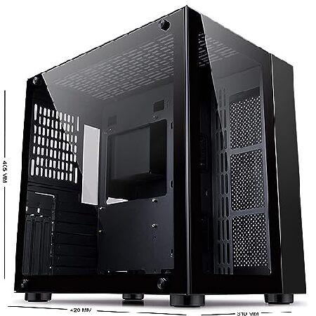 購入特典付き AMANSON PCケース ATX ミッドタワーケース 強化ガラス ゲームコンピュータケース ARGBファンなし ブラック