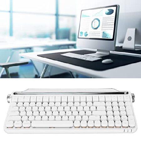 保証1年 GOWENIC B705 Retro Bluetooth Mechanical Keyboard， Red Axis 100 Keys Typewriter， Mechanical Gaming Keyboard Support Wired/Wireless， with LED RGB Backli