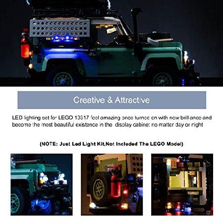 BrickBling LED 照明 レゴランドローバー ディフェンダー 90 モデルカー (モデルなし) 2023 ライトキット レゴ10317用｜emiemi｜03
