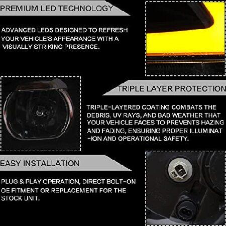 激安セール必勝法 VLAND Headlight Assembly Fit for 2011 2012 2013 COROLLA， LED Headlamp Assembly with DRL，Sequential Turn Signa， Full LED Light， Plug-and-play（ NOT FO