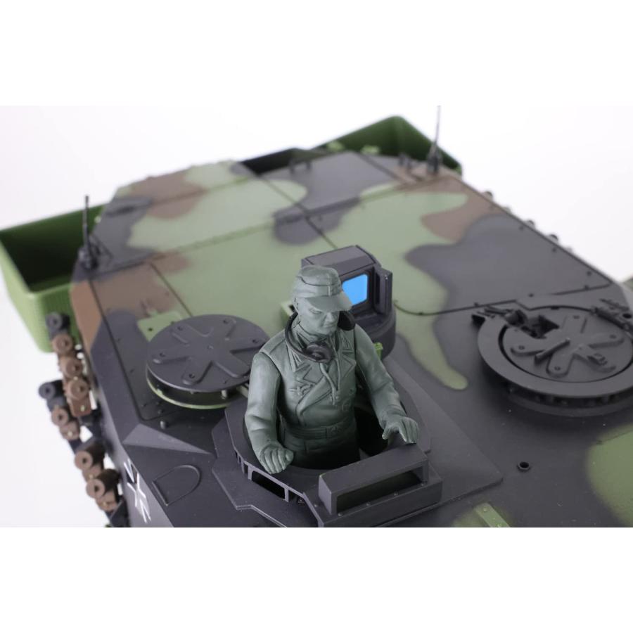 wheelfun Heng Long RC Tank 2.4Ghz 1/16 Scale 7.0 Plastic Ver Leopard2A6 Infrared Combat 340° Rotating Turret RTR Tank Model 3889｜emiemi｜06