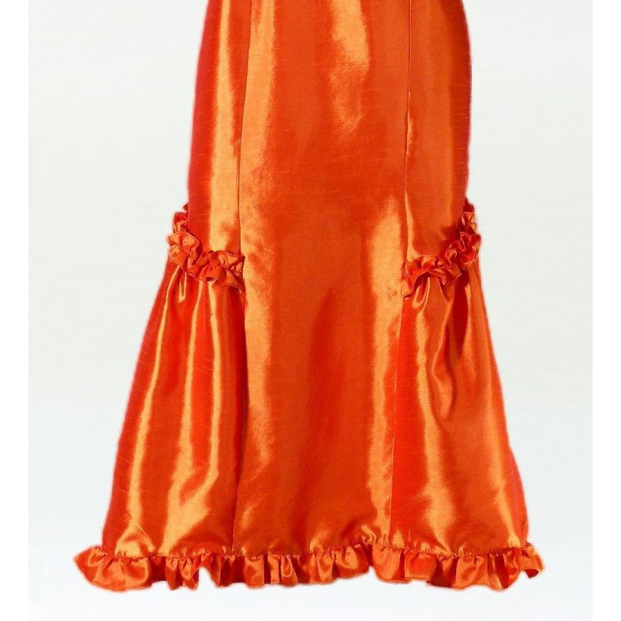 美品 日本製フラダンス用衣装】レッド×薄オレンジ MMJ ワンピース