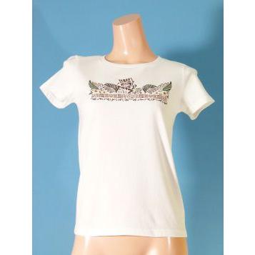 フラダンス Tシャツ Ｍ ティキ・タヒチアン ホワイト 1029mw｜emika｜04