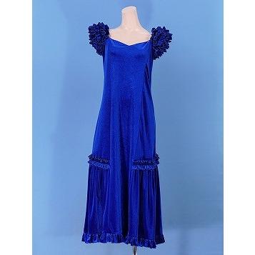 フラダンス ムームー ドレス ベルベット ブルーLLLサイズ 1078blLLL |  | 03