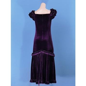 フラダンス ムームー ドレス ベルベット パープル Fサイズ 1078pF |  | 04