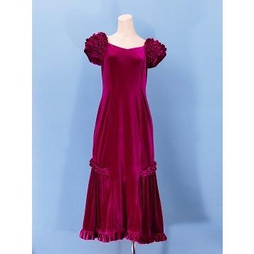 フラダンス ムームー ドレス ベルベット ワイン LLサイズ 1078wiLL |  | 03