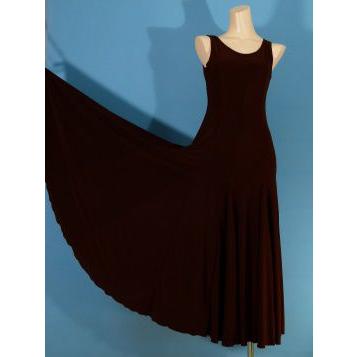 フラダンス 無地 ワンピースドレス ブラウン 1155a |  | 04