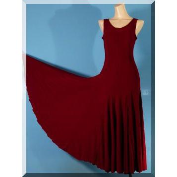 フラダンス 無地 ワンピースドレス ワイン 1177a |  | 04