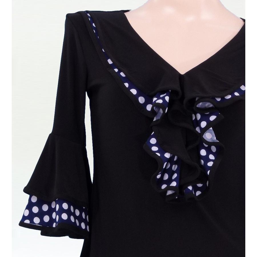 フラメンコ 水玉フリル ブラウス ブルー Mサイズ 1258 |  | 03