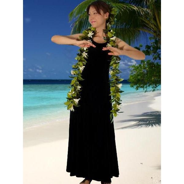 フラダンス ベルベット無地 ワンピースドレス ブラック 1267a |  | 01