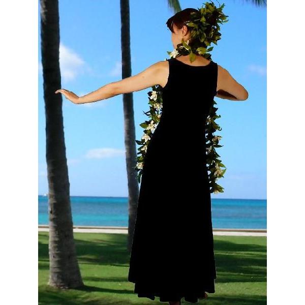 フラダンス ベルベット無地 ワンピースドレス ブラック 1267a |  | 02