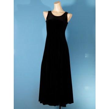 フラダンス ベルベット無地 ワンピースドレス ブラック 1267a |  | 03