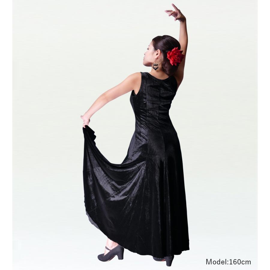 フラメンコ ベルベット ワンピース ブラック フリーサイズ 1267b |  | 01