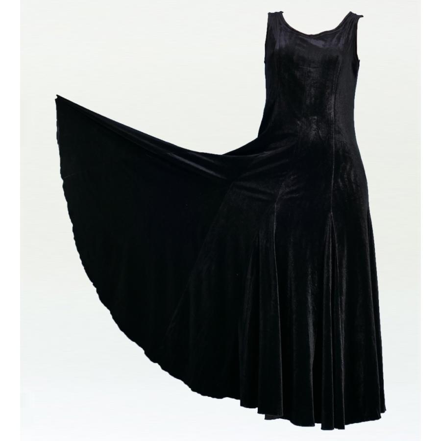 フラメンコ ベルベット ワンピース ブラック フリーサイズ 1267b |  | 03