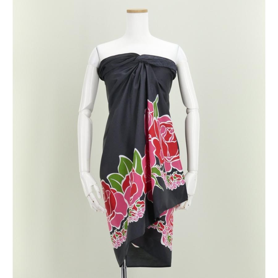 フラダンス パレオ ブラック 1296 ドレス ムームー