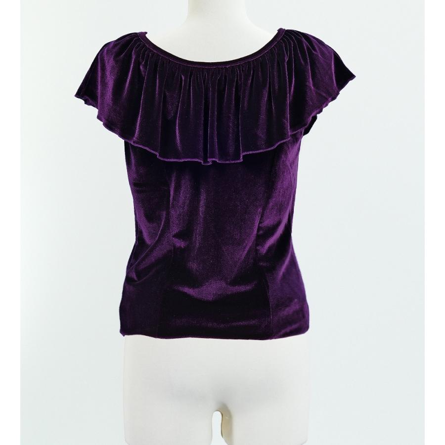 フラメンコ ベルベット フリル ブラウス パープル LLサイズ 1317bLL |  | 02