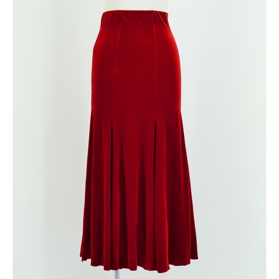 フラメンコ ベルベット マーメード ファルダ スカート レッド LLサイズ 1318bLL | 