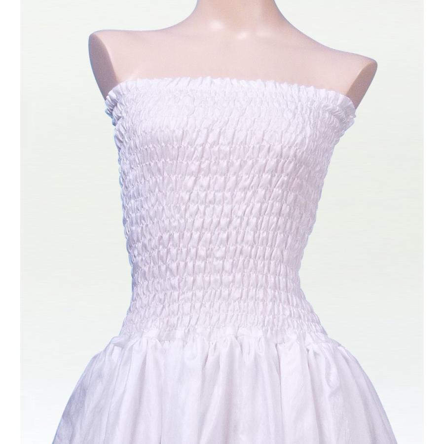 フラドレス シャンタン シャーリング ミディ丈 ホワイト LLサイズ 1372wLL |  | 03