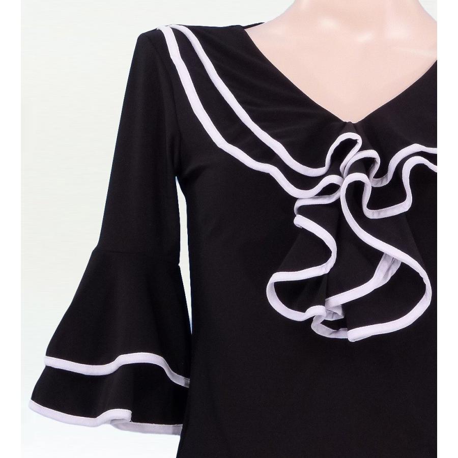 フラメンコ ブラウス ブラック ホワイトライン LLサイズ 141LL |  | 03