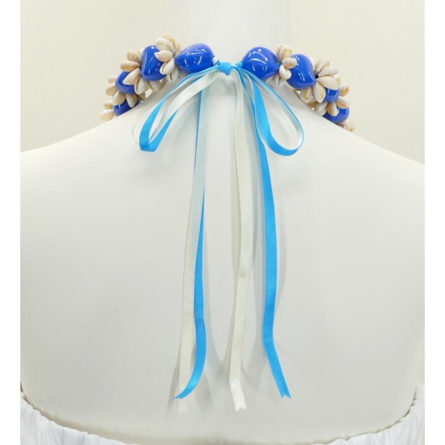 フラダンス マニータシェルリング&ククイ レイ ロング ブルー 1494bl |  | 02