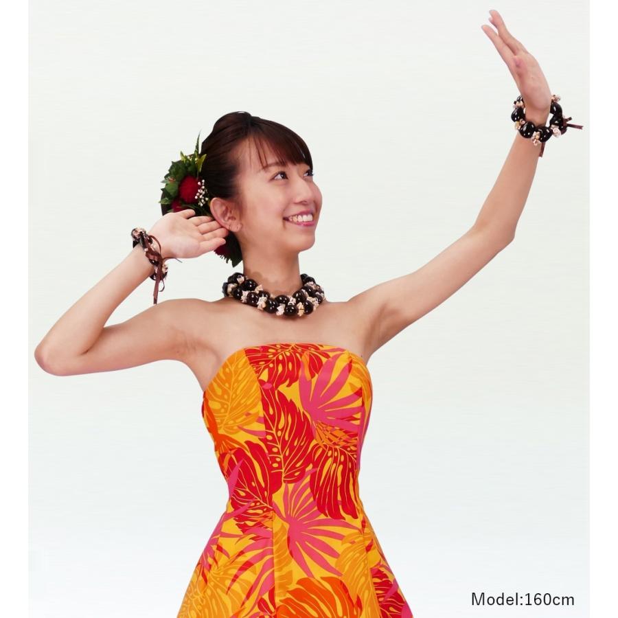 フラダンス ストロベリーシェル（マガキ貝）&ククイ ブレスレット 2点セット ブラウン 1498br |  | 01