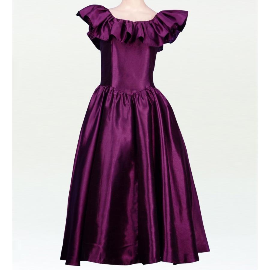 フラダンス ムームー ドレス シャンタン パープル LLサイズ 1531pLL | 