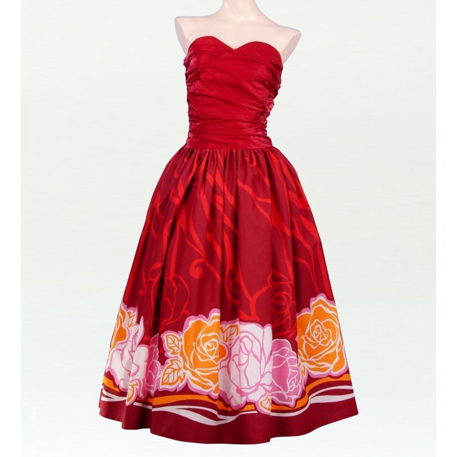 フラドレス ロング丈 クリスタルシャインレッド LLサイズ 1594rLL