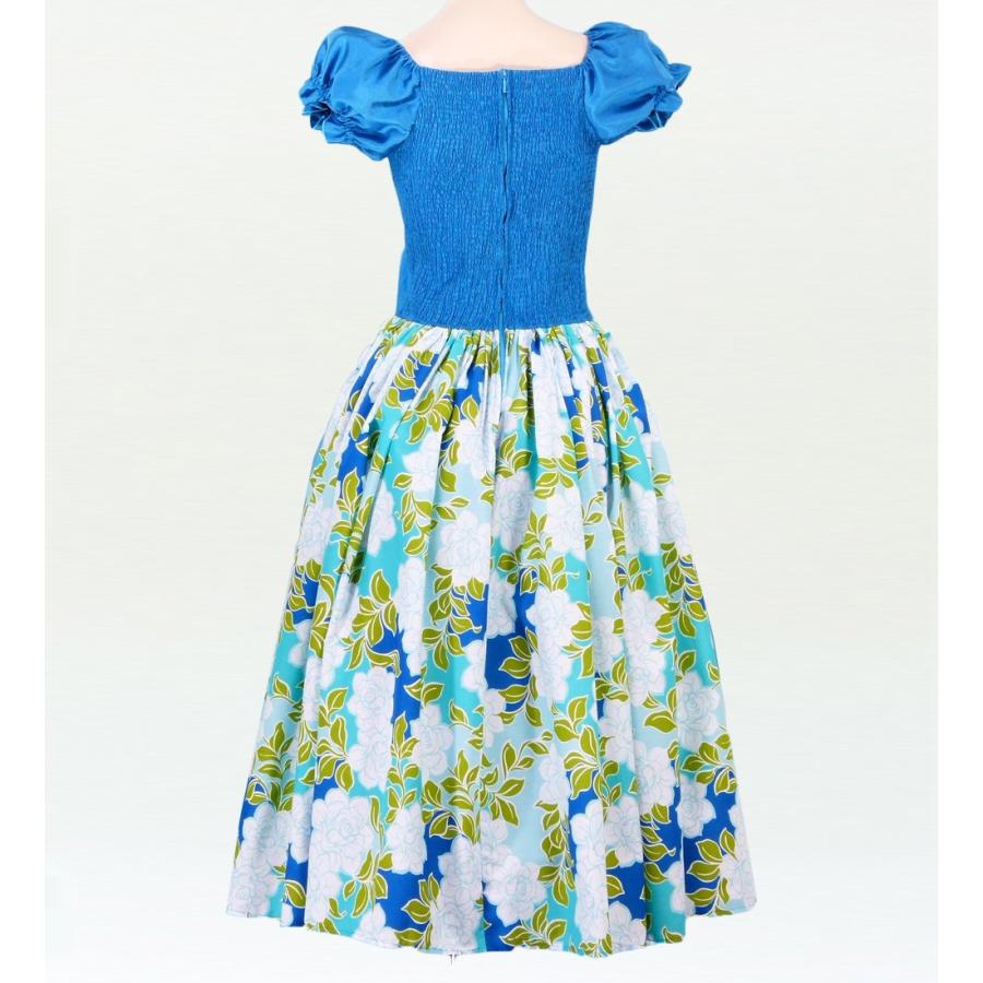 フラダンス ムームー パフスリーブ ロング丈 ドレス クリスタルシャインブルー Fサイズ 1626blF |  | 02