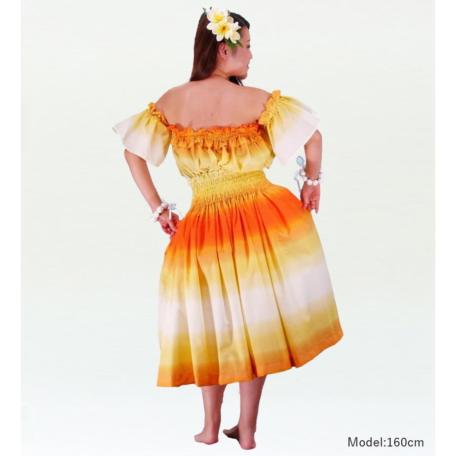 フラダンス パウスカート&チューブトップ セット オレンジ 1659 |  | 02