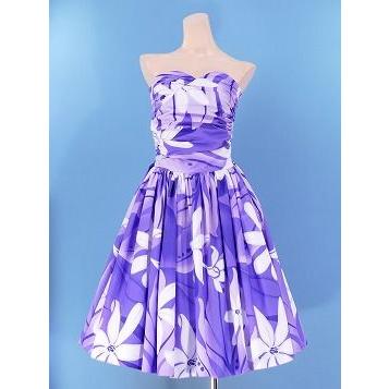 フラダンス ムームー フロントドレープミディ丈ドレス パープル Fサイズ 1661pF |  | 03