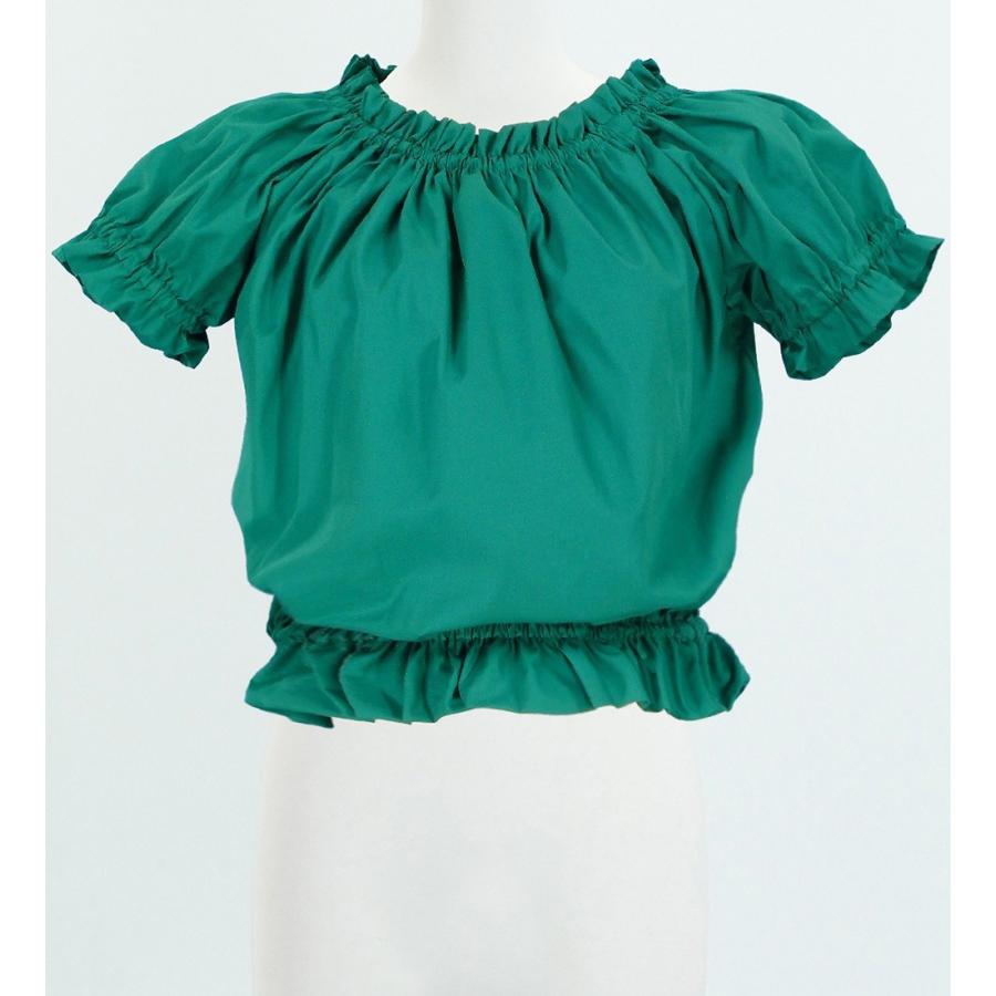 フラダンス ブラウス グリーン M(F)サイズ 1665gf | 