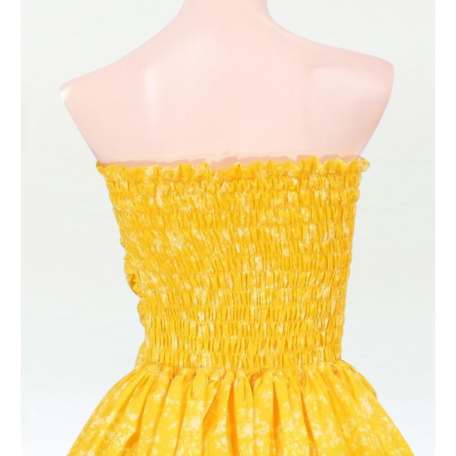 フラダンス ムームー フロントドレープミディ丈ドレス イエロー Fサイズ 1757yF |  | 03