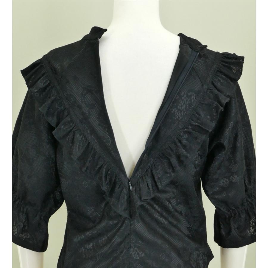 フラダンス フリル総レース ブラウス ブラック M 1833M |  | 04