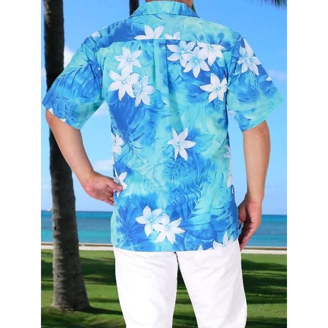 アロハシャツ メンズ ブルー プルメリア Mサイズ 1898blM |  | 02