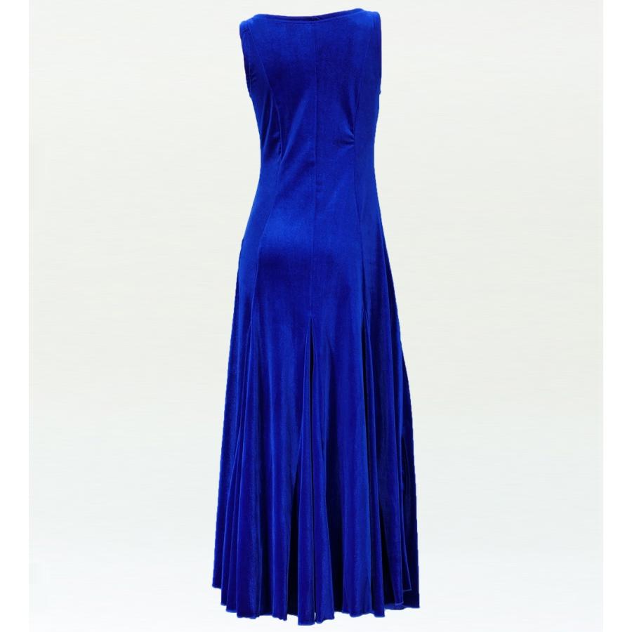 フラメンコ ベルベット ワンピース ロイヤルブルー フリーサイズ 1908b |  | 02