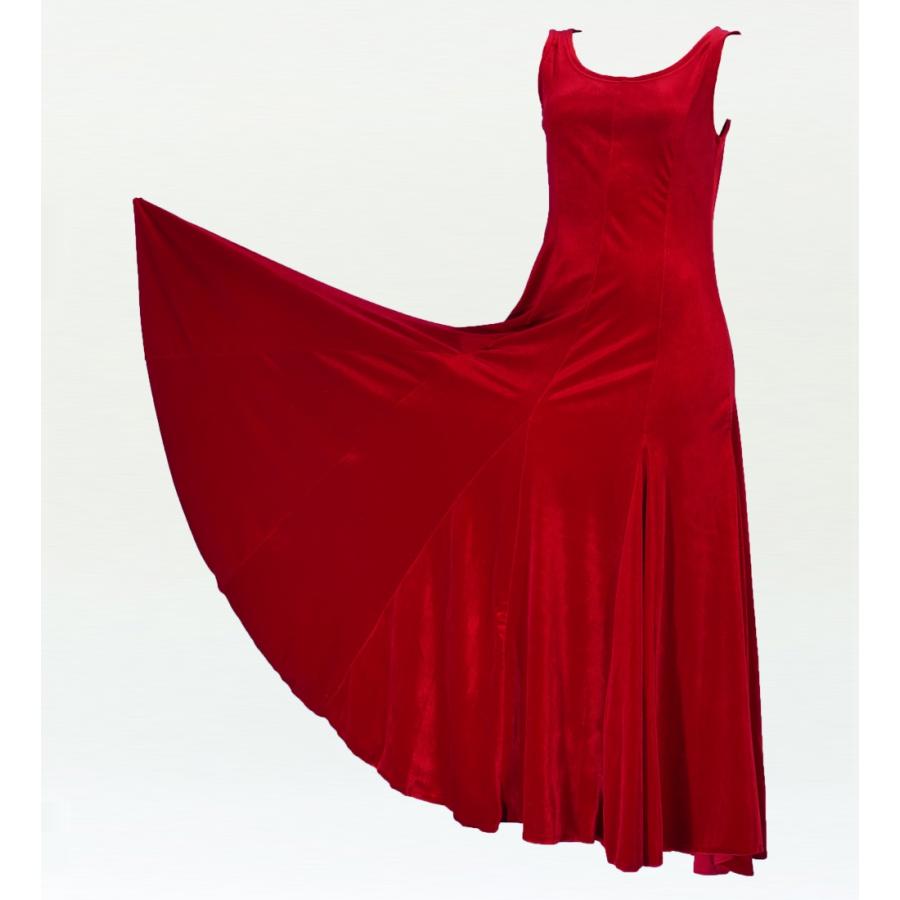 フラメンコ ベルベット ワンピース レッド フリーサイズ 1911b |  | 03