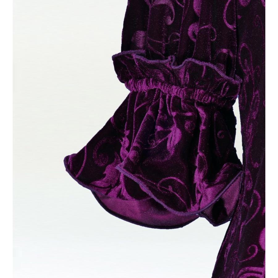 フラダンス 型押しベルベット ブラウス パープル M(Fサイズ) 1916pF |  | 03